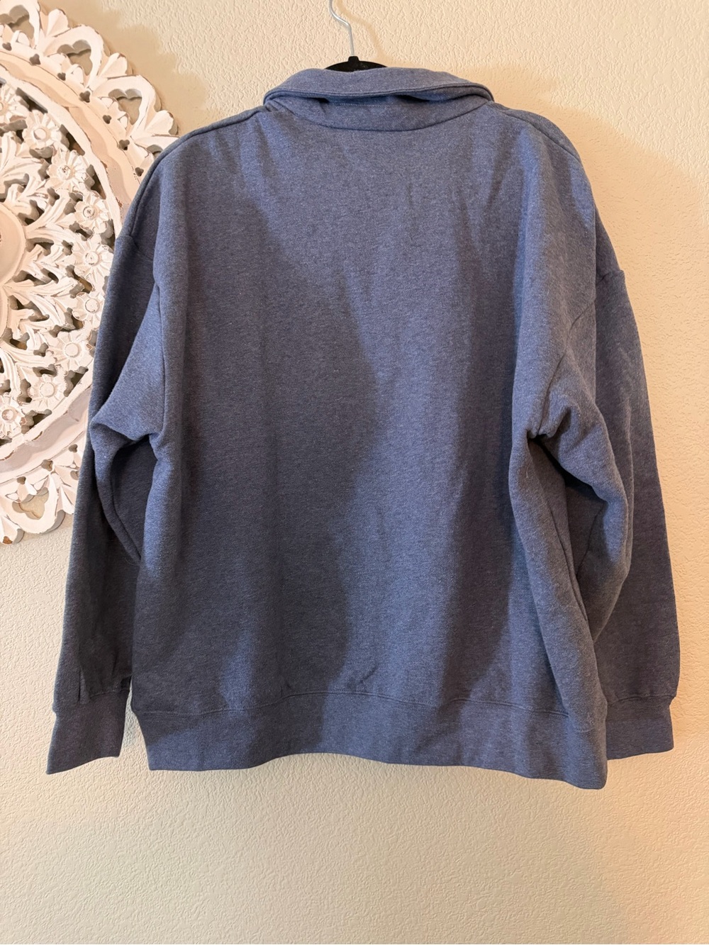 Tuckernuck Heathered Navy Polo Sweatshirt - Picture 4 of 4
